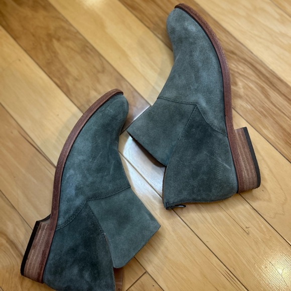 Kork-Ease Ryder Women’s Olive Suede Ankle Boots - Picture 8 of 16